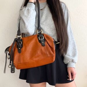 Lucky Brand Buckman Leather Cognac Colored Purse